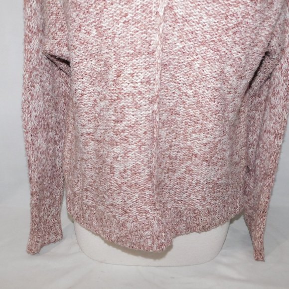 Lucky Brand Womens S oversized Brown White V Neck knit Sweater - Picture 3 of 9